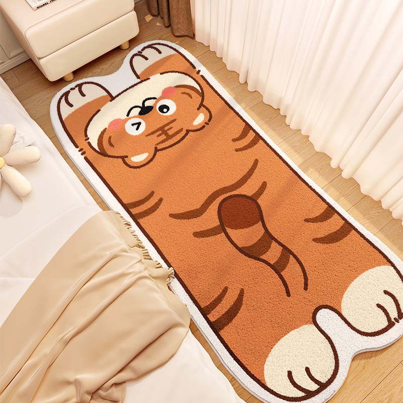 Cute Cat-Shaped Plush Bath Mat | Kelmera