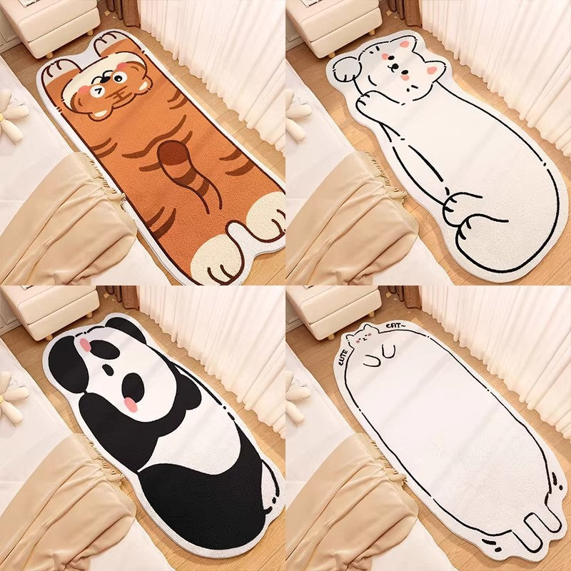 Cute Cat-Shaped Plush Bath Mat | Kelmera