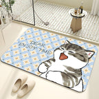 Cute Cat-Themed Plush Bath Mat | Kelmera