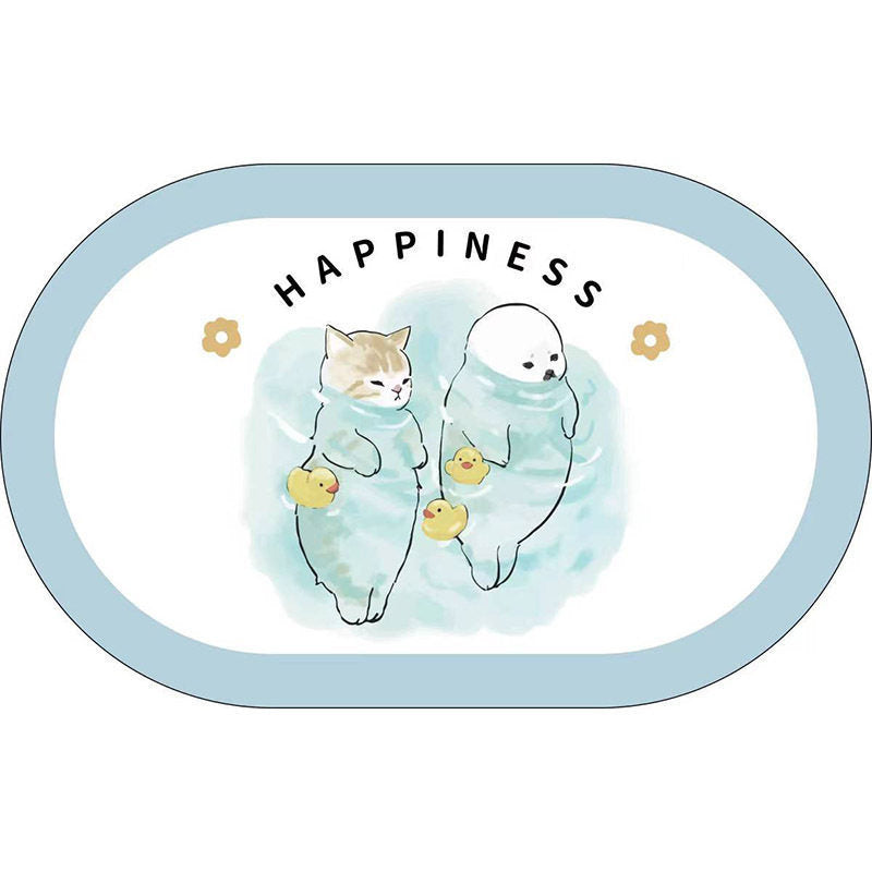 Cute Cat-Themed Plush Bath Mat | Kelmera
