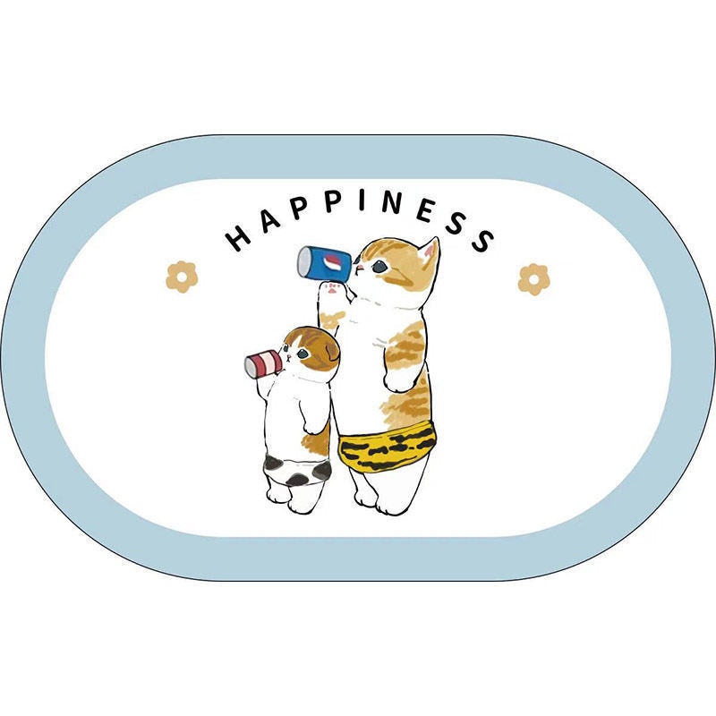 Cute Cat-Themed Plush Bath Mat | Kelmera