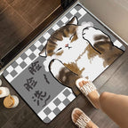 Cute Cat-Themed Plush Bath Mat | Kelmera