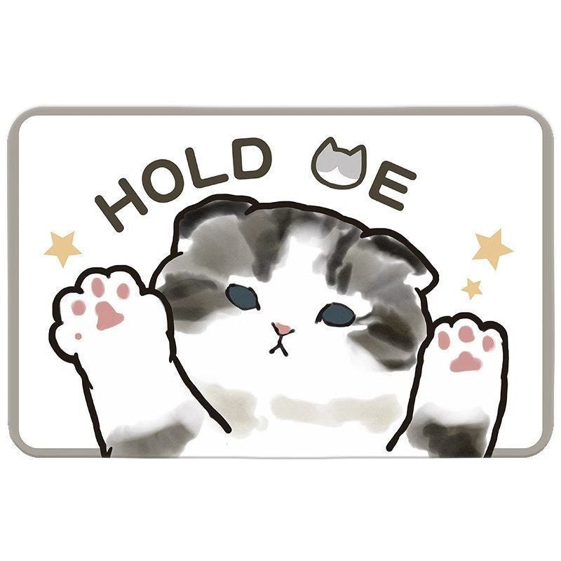 Cute Cat-Themed Plush Bath Mat | Kelmera