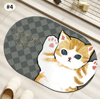 Cute Cat-Themed Plush Bath Mat | Kelmera