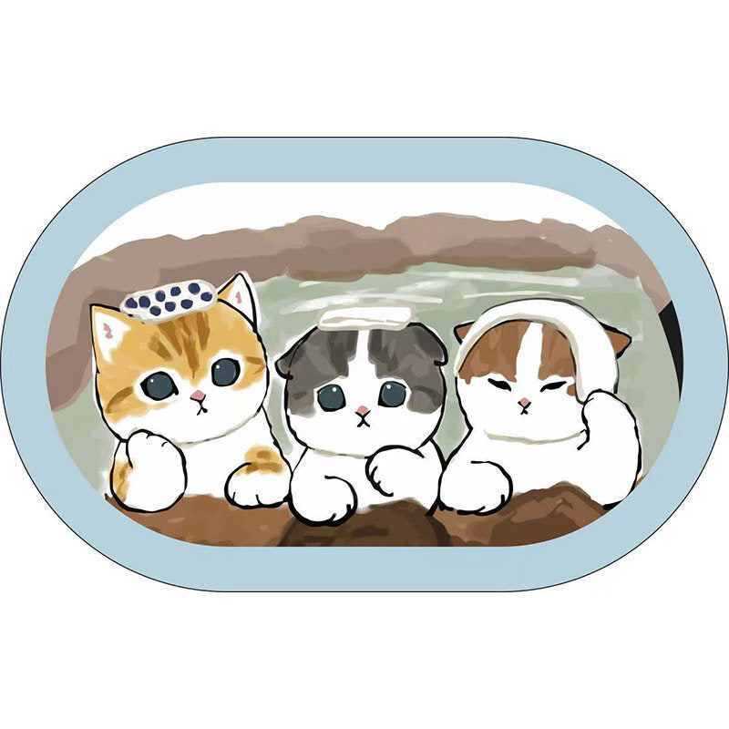 Cute Cat-Themed Plush Bath Mat | Kelmera