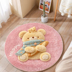 Cute Cat-Themed Plush Round Mat | Kelmera