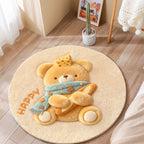 Cute Cat-Themed Plush Round Mat | Kelmera