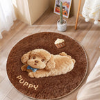 Cute Cat-Themed Plush Round Mat | Kelmera