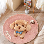 Cute Cat-Themed Plush Round Mat | Kelmera