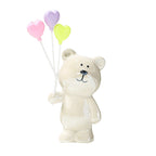 Cute Ceramic Bear Figurine with Balloons | Kelmera