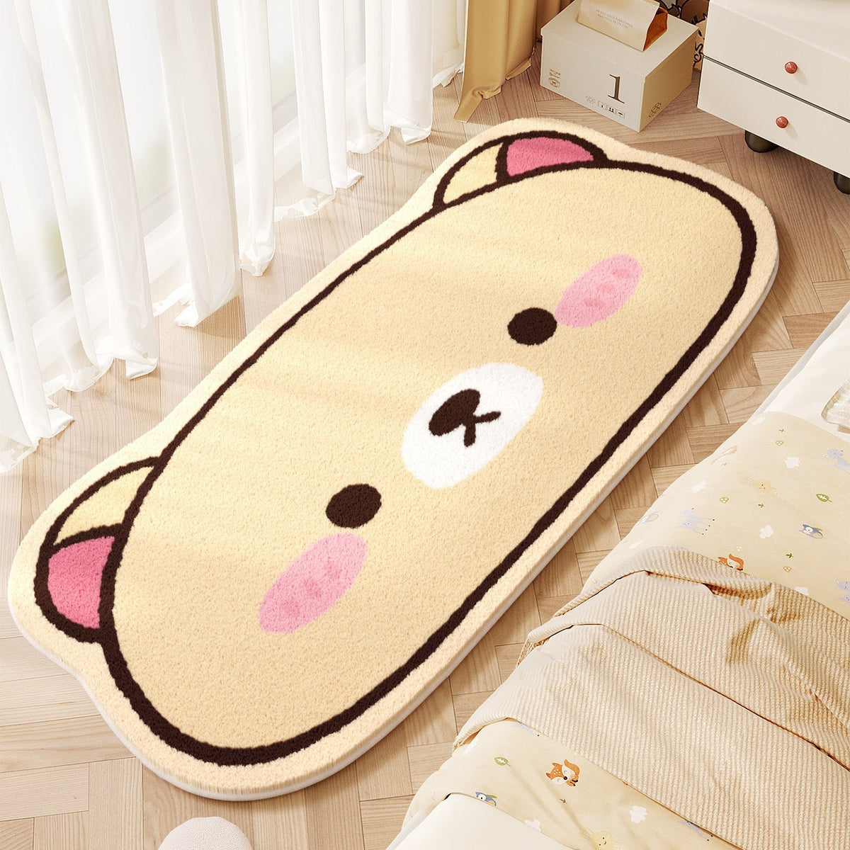 Cute Character-Shaped Plush Bath Mat | Kelmera