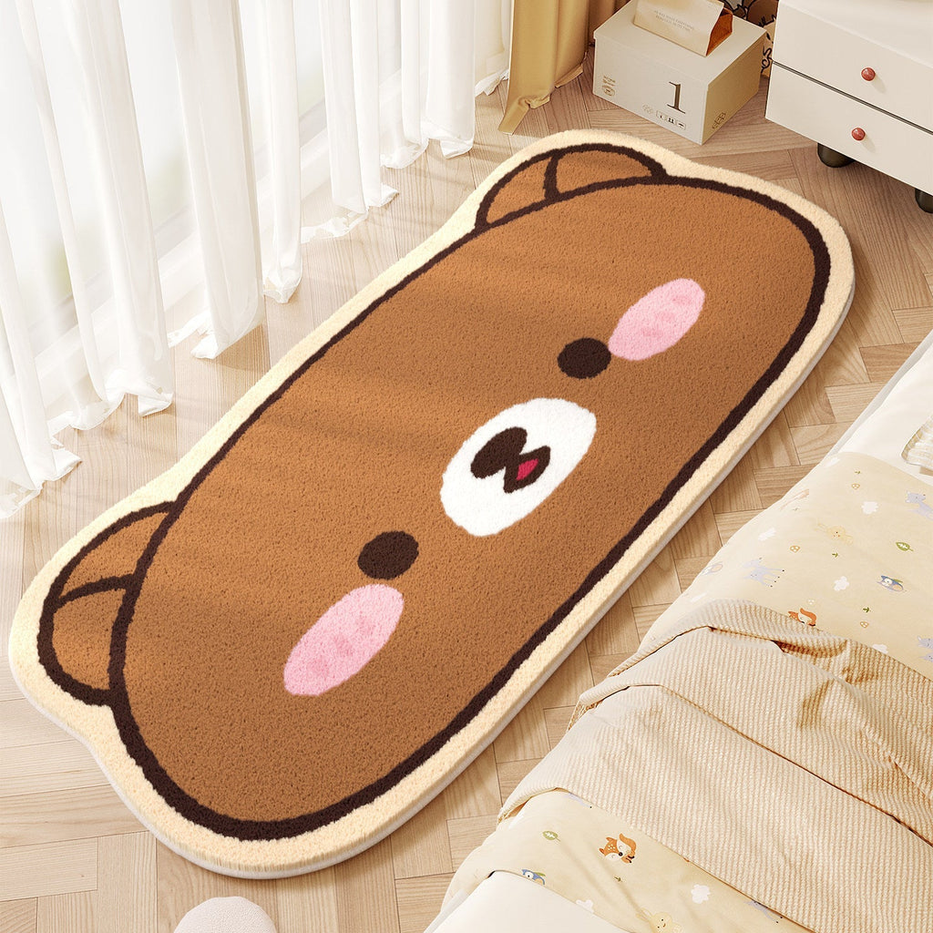 Cute Character-Shaped Plush Bath Mat | Kelmera