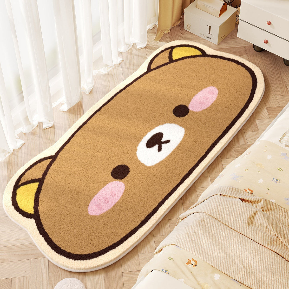 Cute Character-Shaped Plush Bath Mat | Kelmera