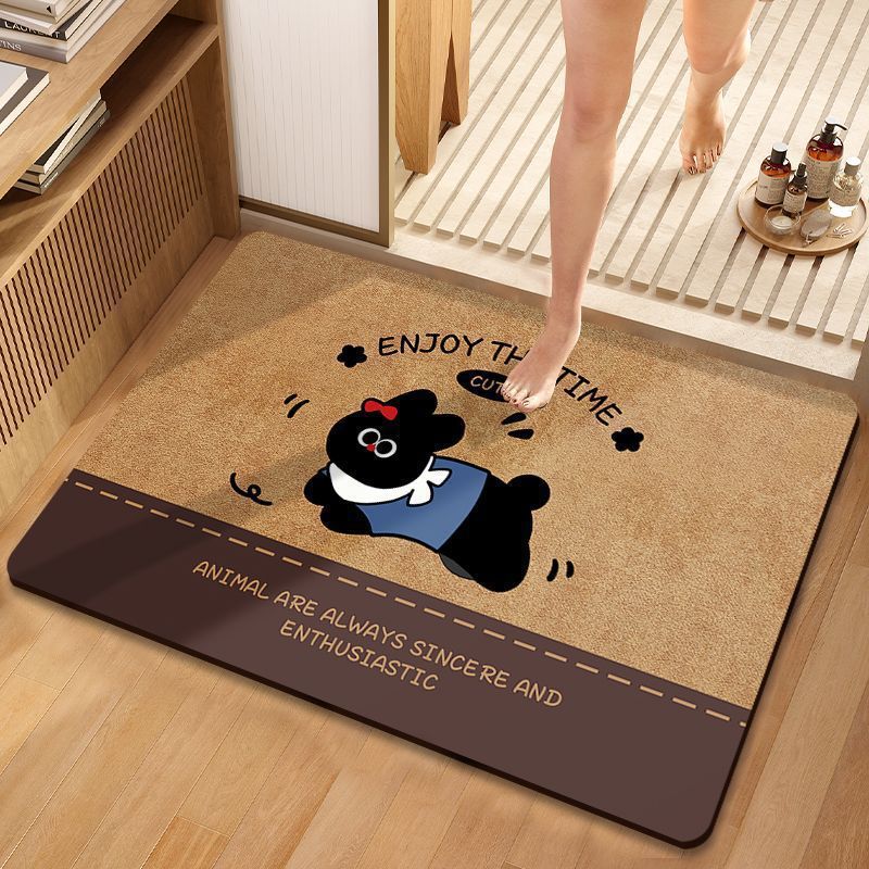 Cute Dog-Themed Decorative Bathroom Mat | Kelmera