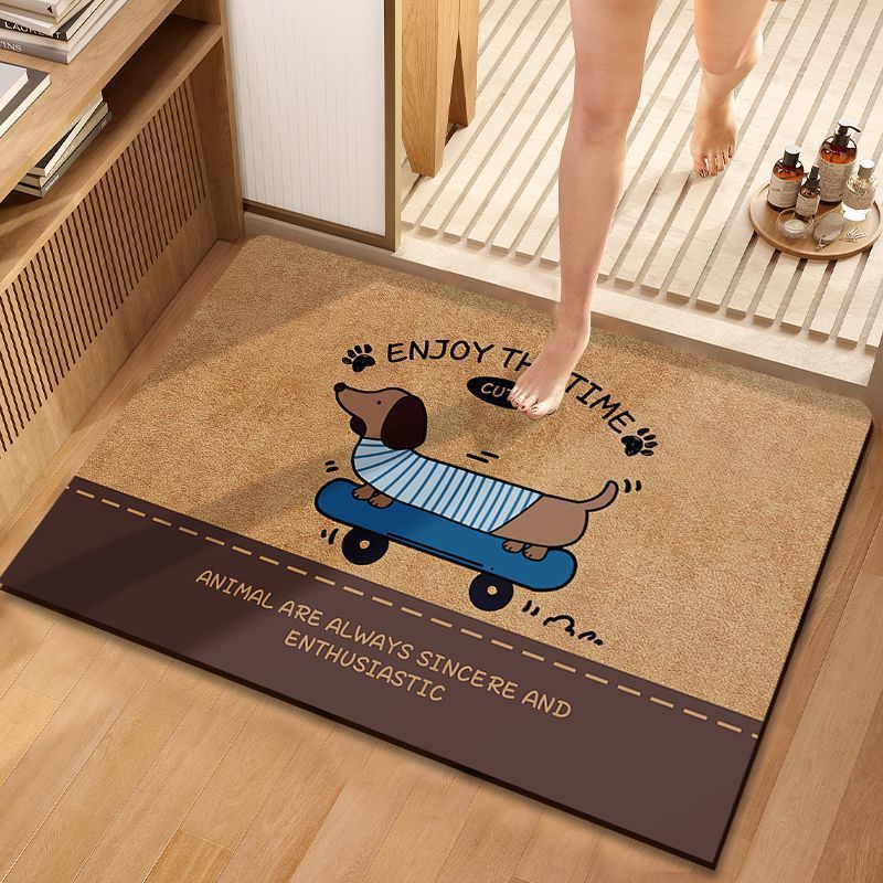 Cute Dog-Themed Decorative Bathroom Mat | Kelmera