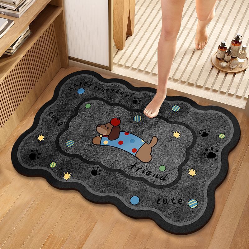 Cute Dog-Themed Decorative Bathroom Mat | Kelmera