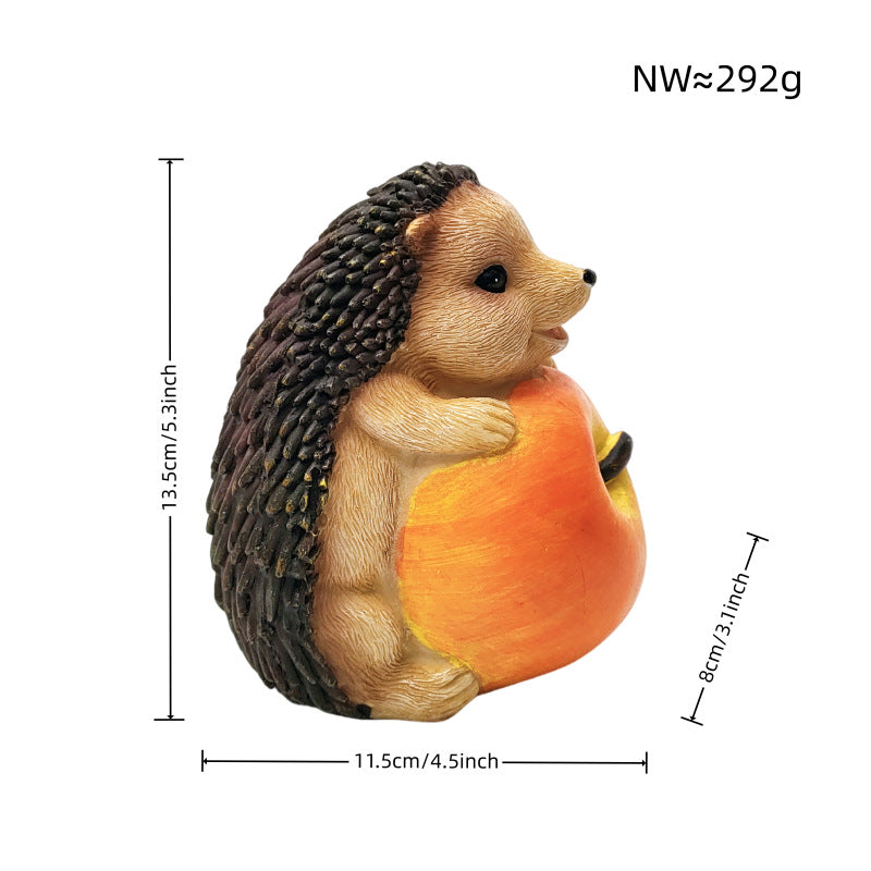 Cute Hedgehog Sculpture with Fruit | Kelmera
