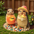Cute Hedgehog Sculpture with Fruit | Kelmera