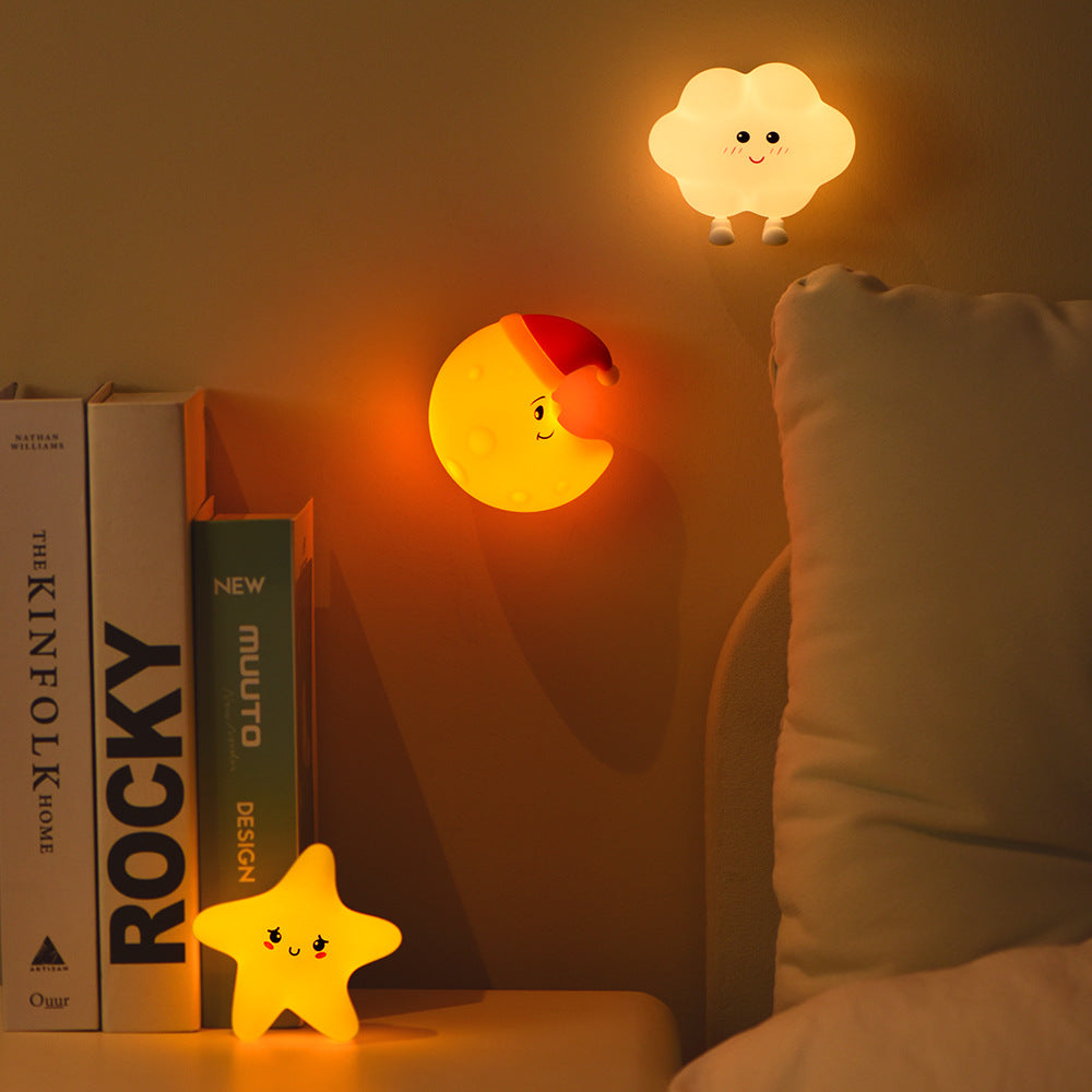 Cute LED Cloud Wall Night Light for the Children's Room with a Soft Warm Glow | Kelmera