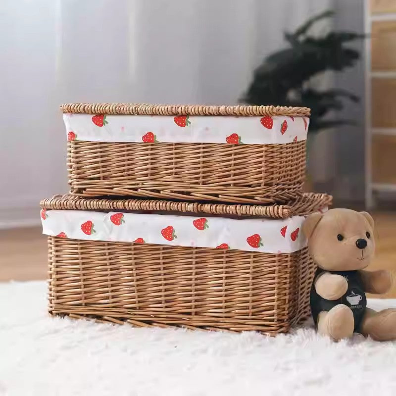 Cute Storage Basket with Strawberry Pattern | Kelmera