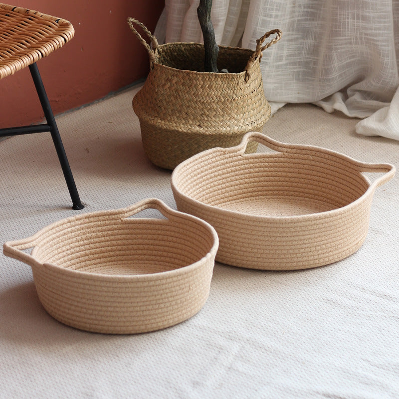 Decorated Basket with Practical Handles | Kelmera