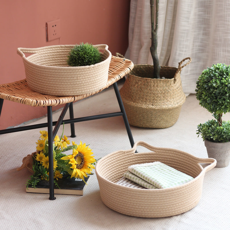 Decorated Basket with Practical Handles | Kelmera