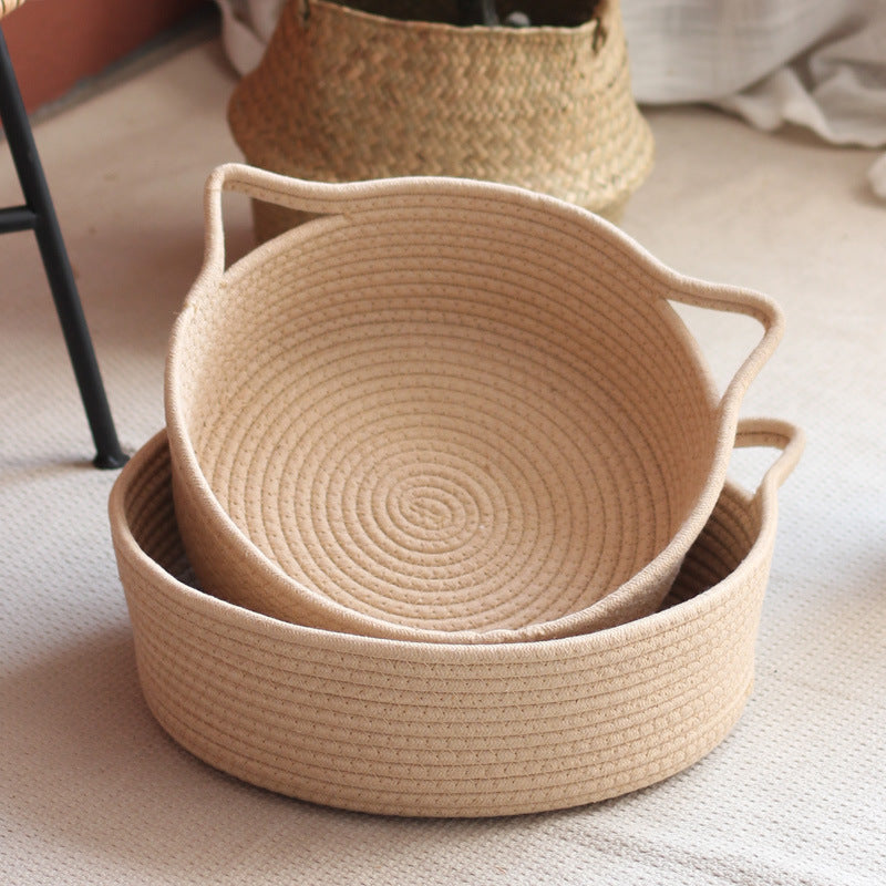 Decorated Basket with Practical Handles | Kelmera