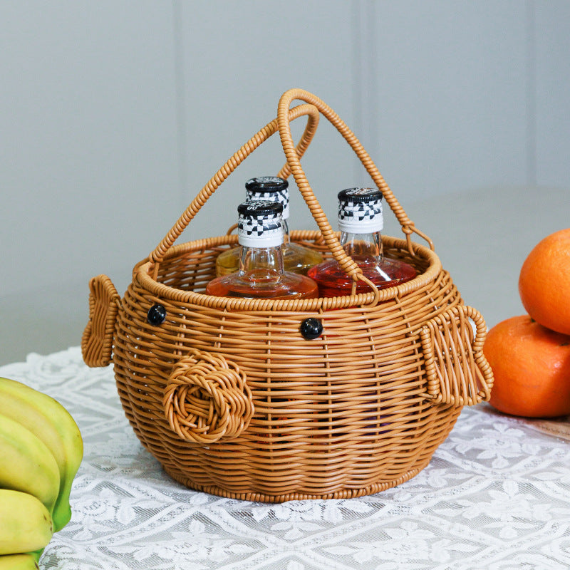 Decorative Animal-Shaped Woven Storage Basket | Kelmera