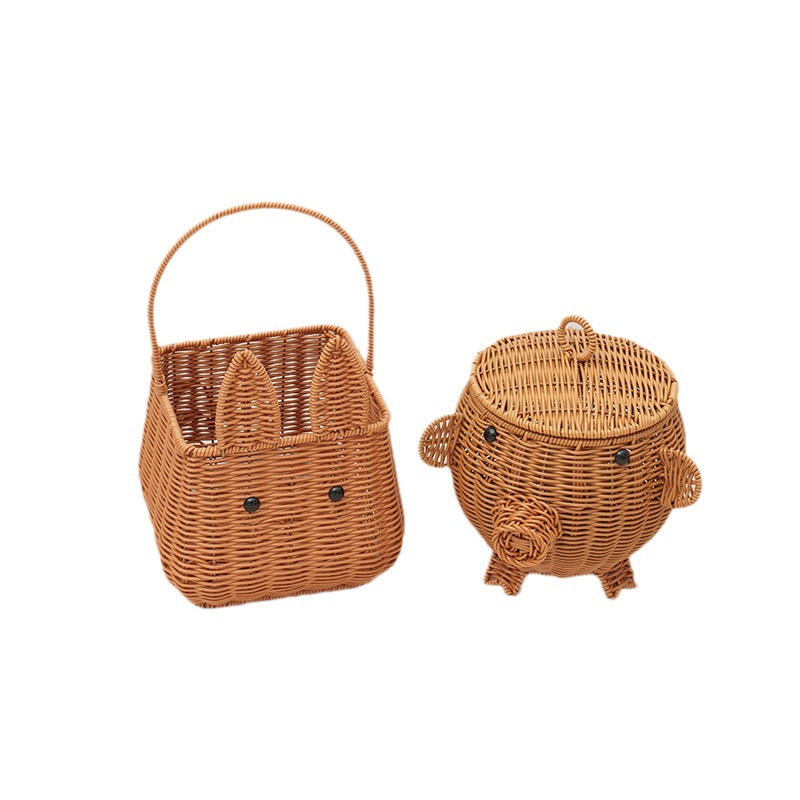 Decorative Animal-Shaped Woven Storage Basket | Kelmera