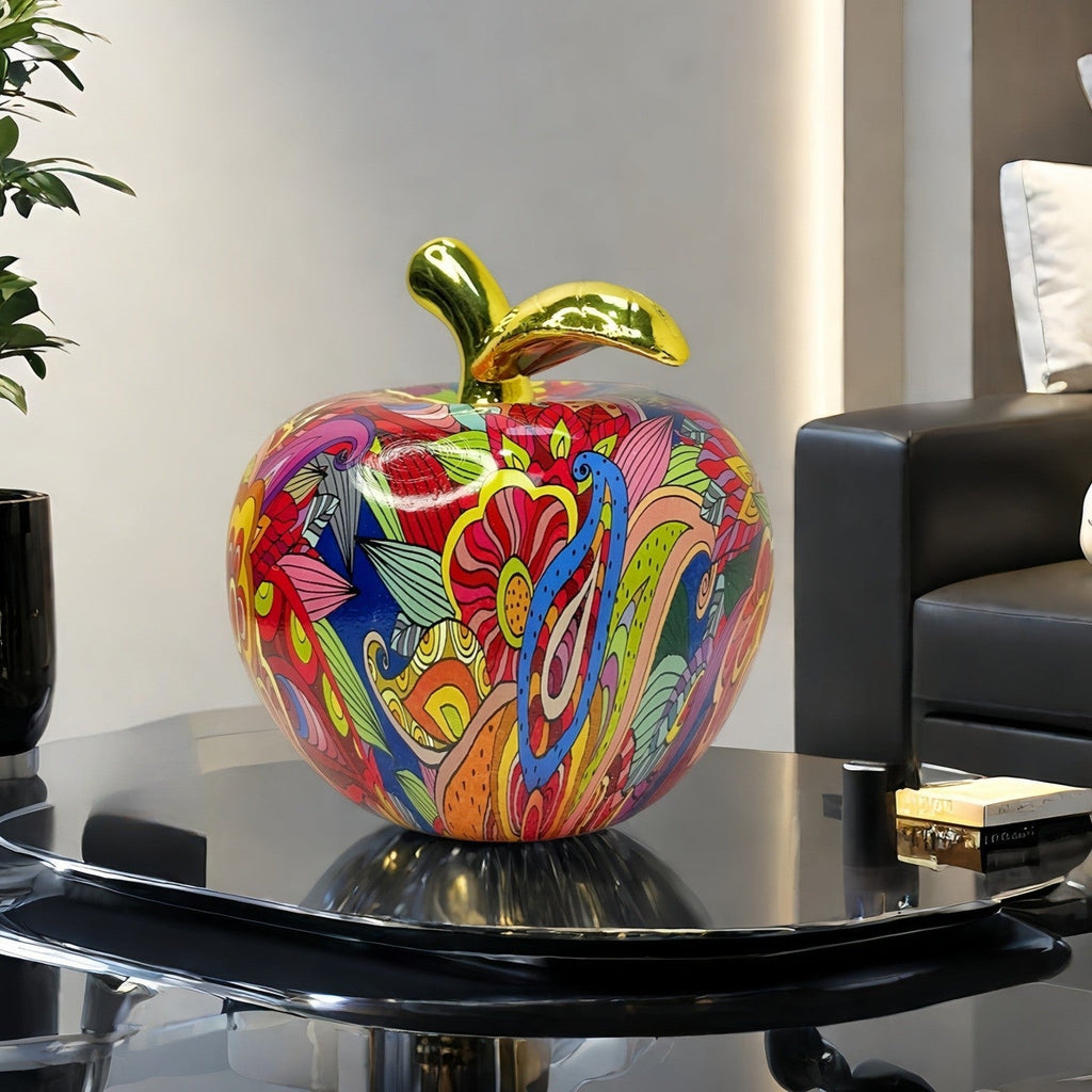 Decorative Apple Figure with Artistic Design | Kelmera