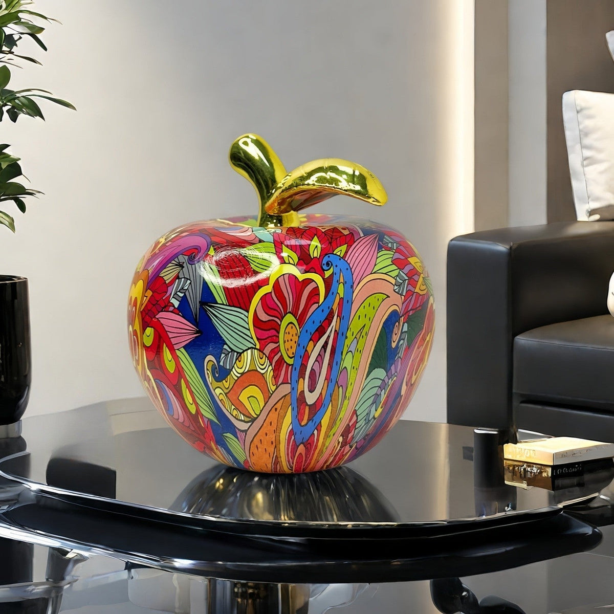 Decorative Apple Figure with Artistic Design | Kelmera