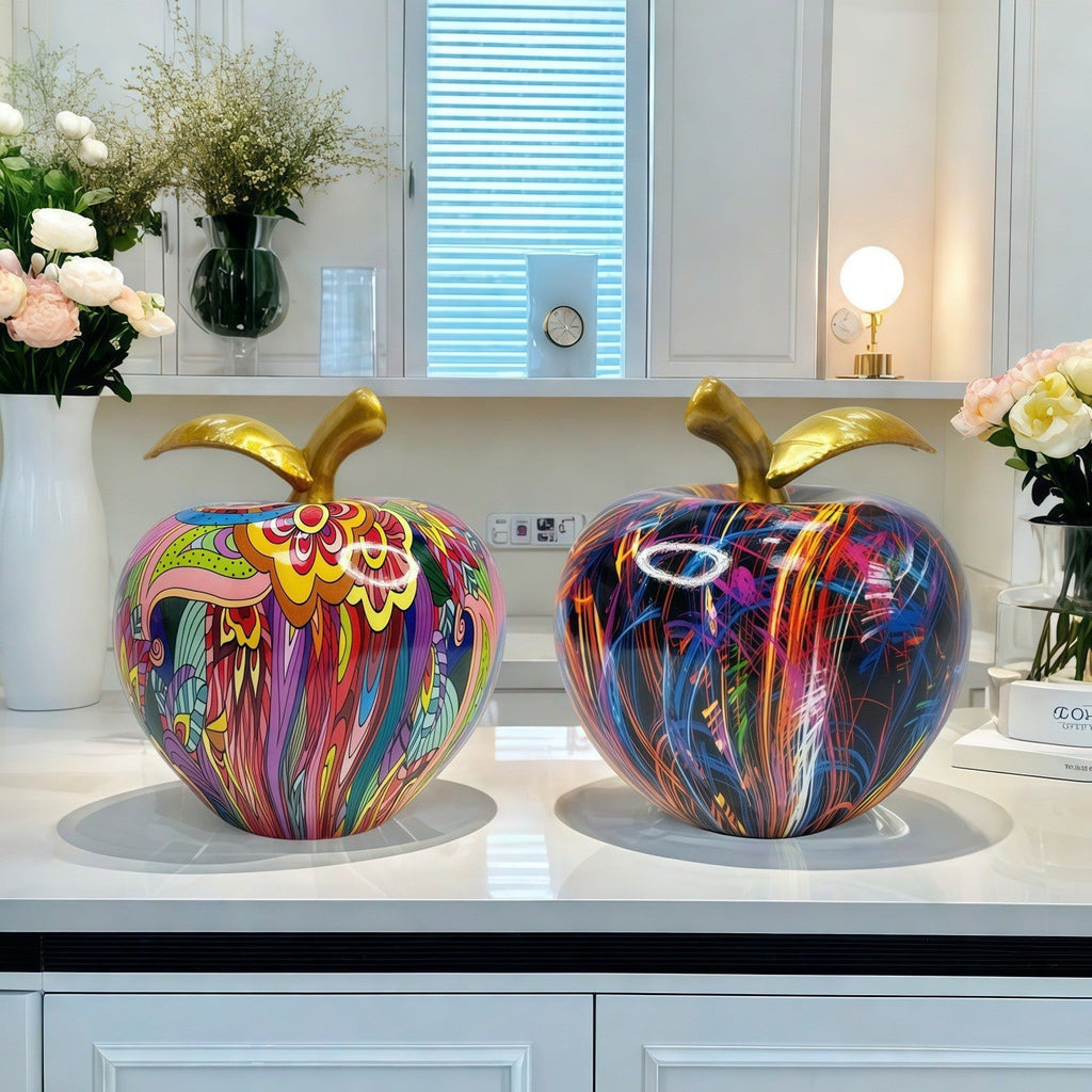 Decorative Apple Figure with Artistic Design | Kelmera