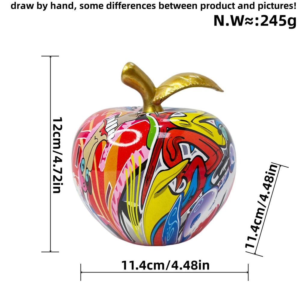 Decorative Apple Figure with Artistic Design | Kelmera