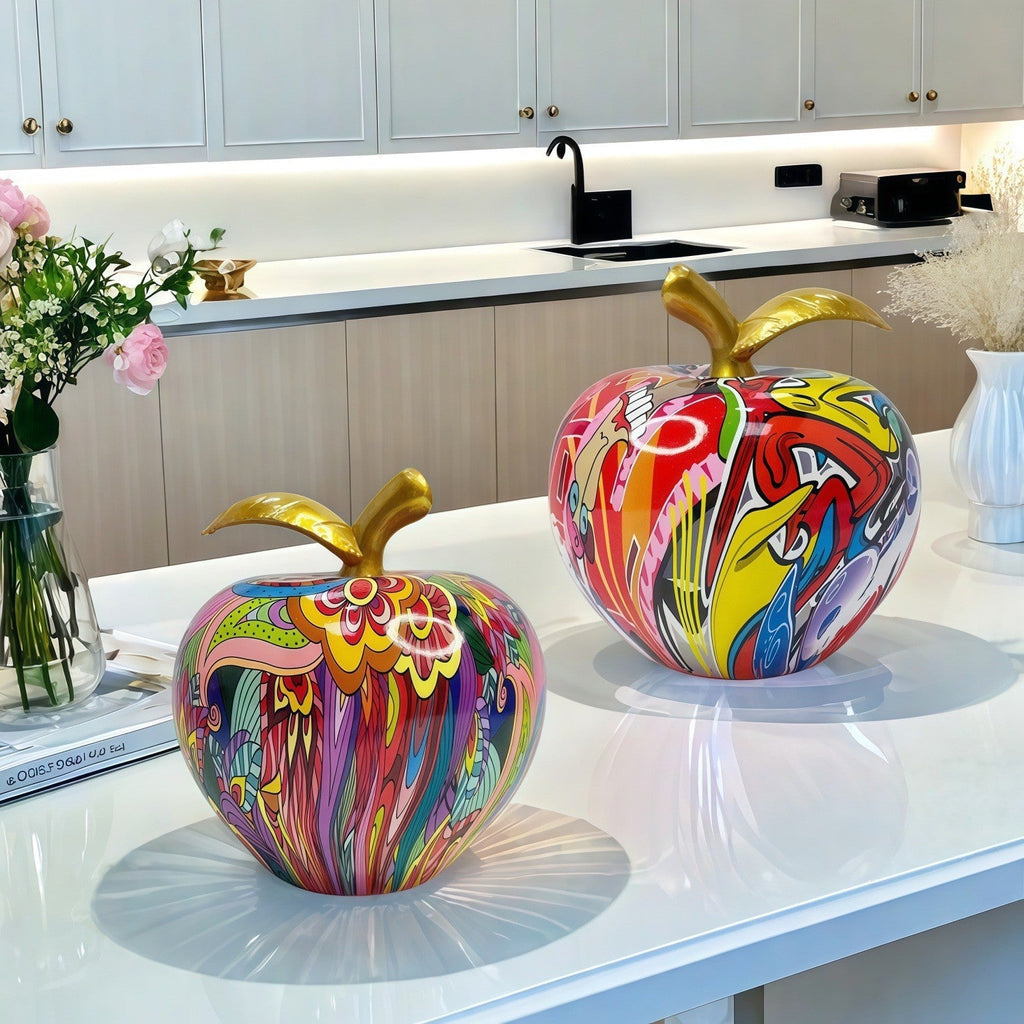 Decorative Apple Figure with Artistic Design | Kelmera