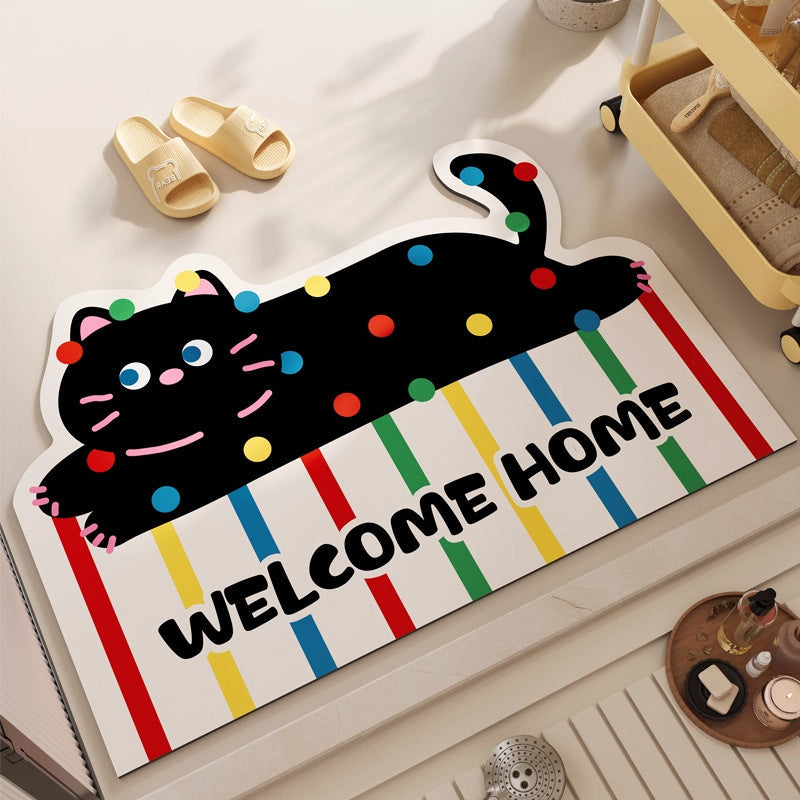 Decorative Area Rug Black | Kelmera