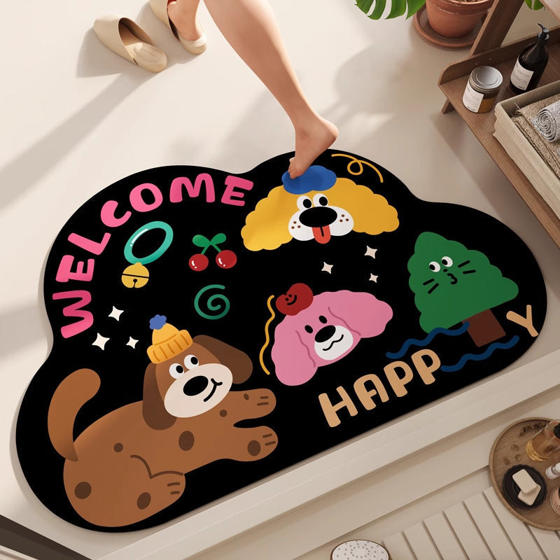 Decorative Area Rug Black | Kelmera