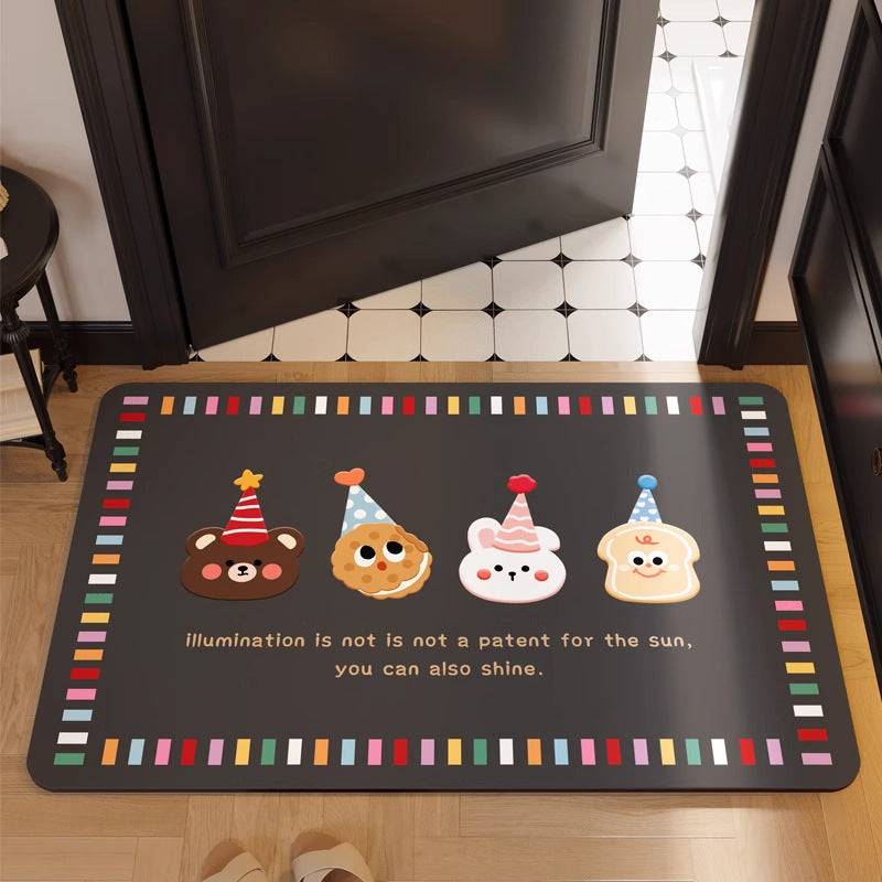 Decorative Area Rug Black | Kelmera