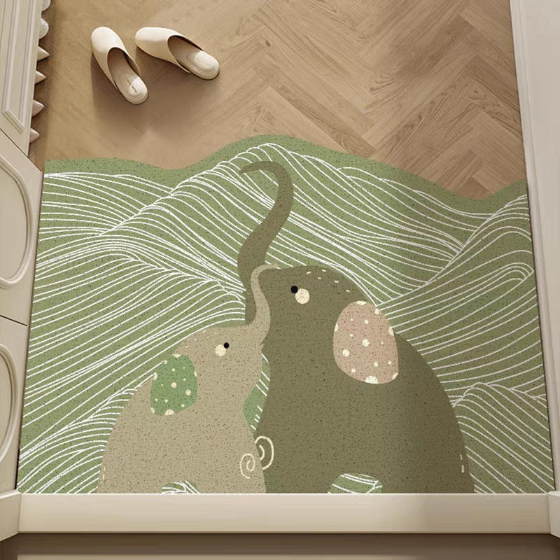 Decorative Area Rug Orange Green | Kelmera