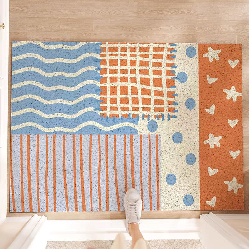 Decorative Area Rug Orange Green | Kelmera