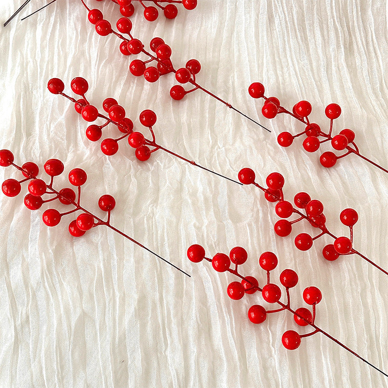 Decorative Artificial Branch with Bright Red Berries | Kelmera