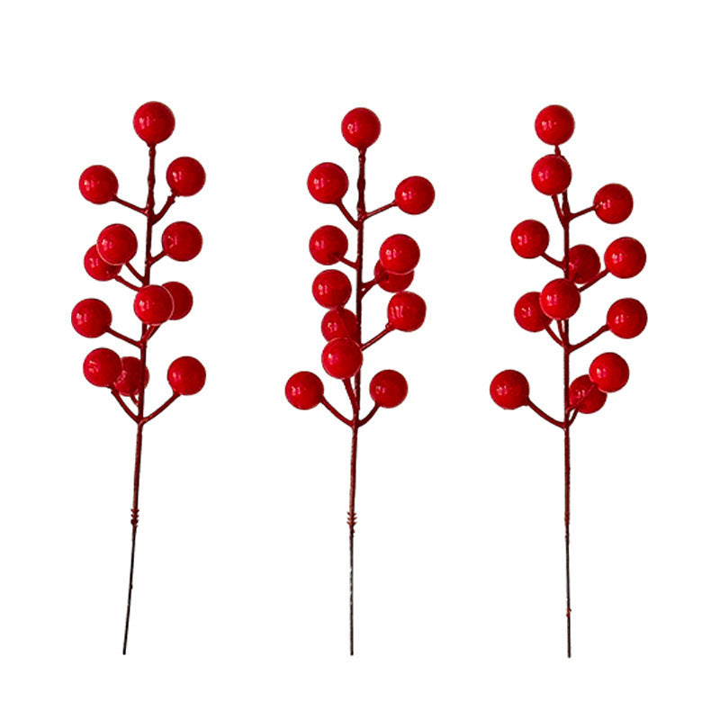 Decorative Artificial Branch with Bright Red Berries | Kelmera