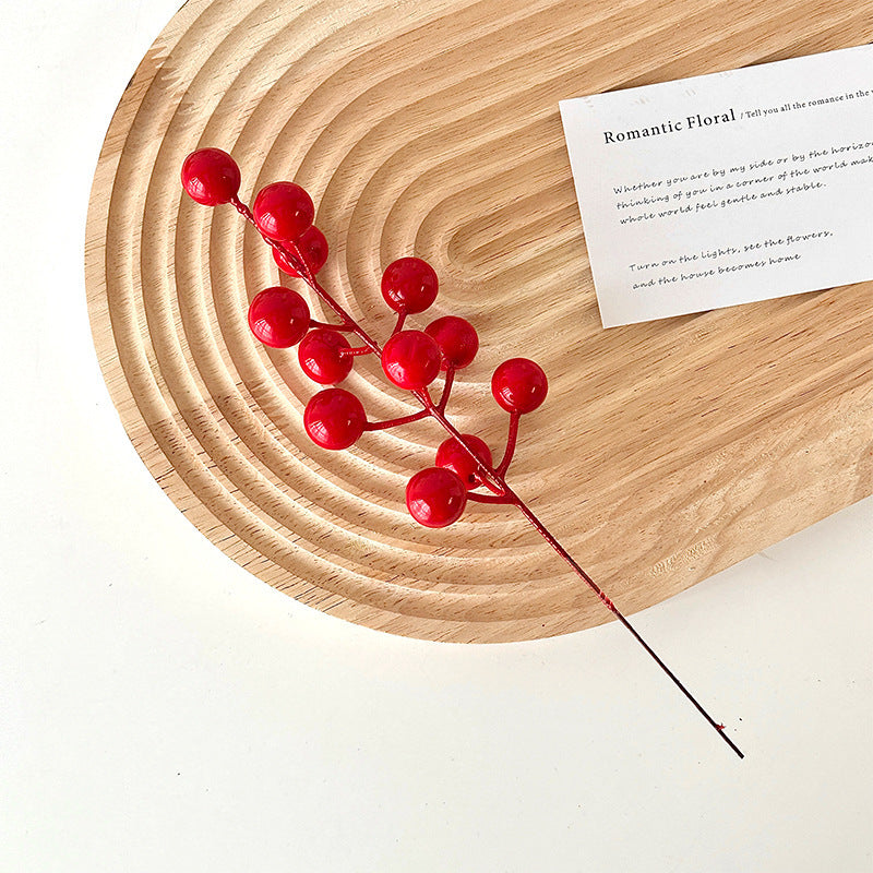 Decorative Artificial Branch with Bright Red Berries | Kelmera