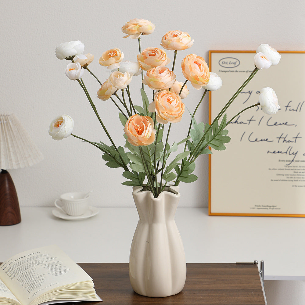 Decorative Artificial Flower Bouquet with Intricately Detailed Ranunculus | Kelmera