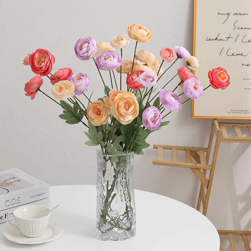 Decorative Artificial Flower Bouquet with Intricately Detailed Ranunculus | Kelmera