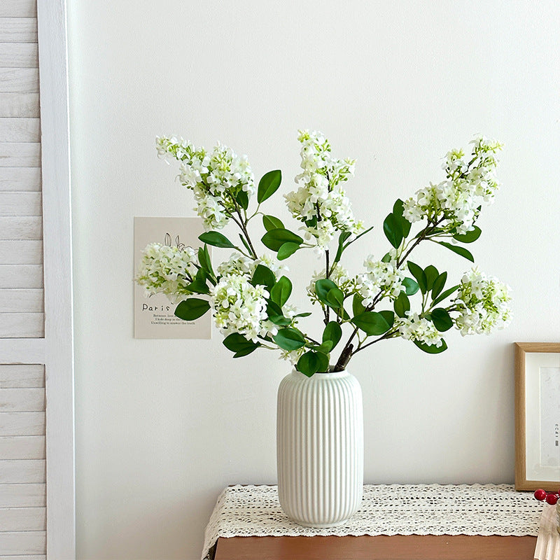 Decorative Artificial Flower Branch Light Lilac White | Kelmera