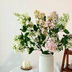 Decorative Artificial Flower Branch Light Lilac White | Kelmera