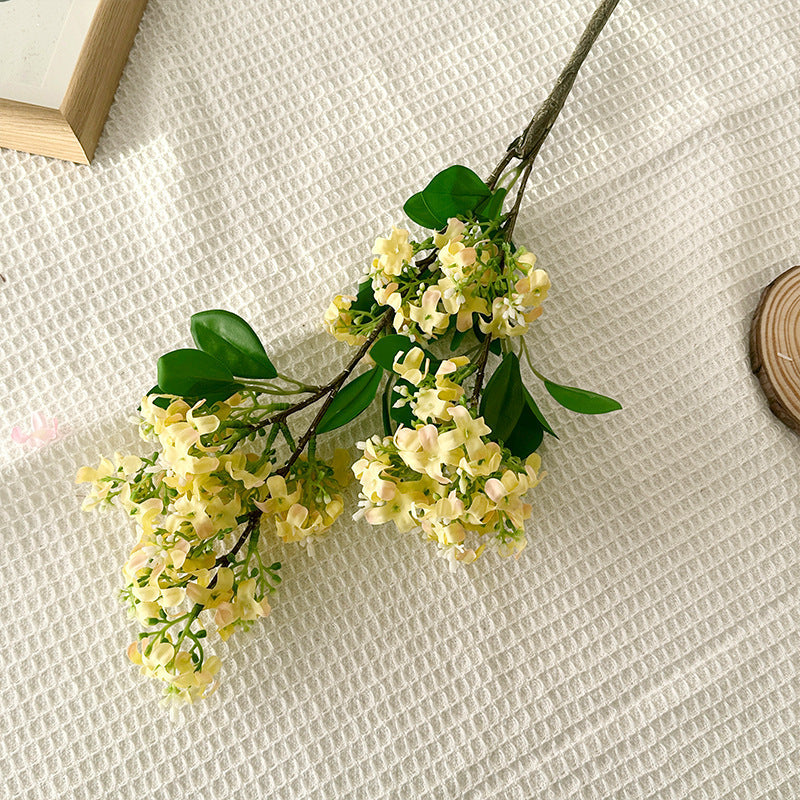 Decorative Artificial Flower Branch Light Lilac White | Kelmera