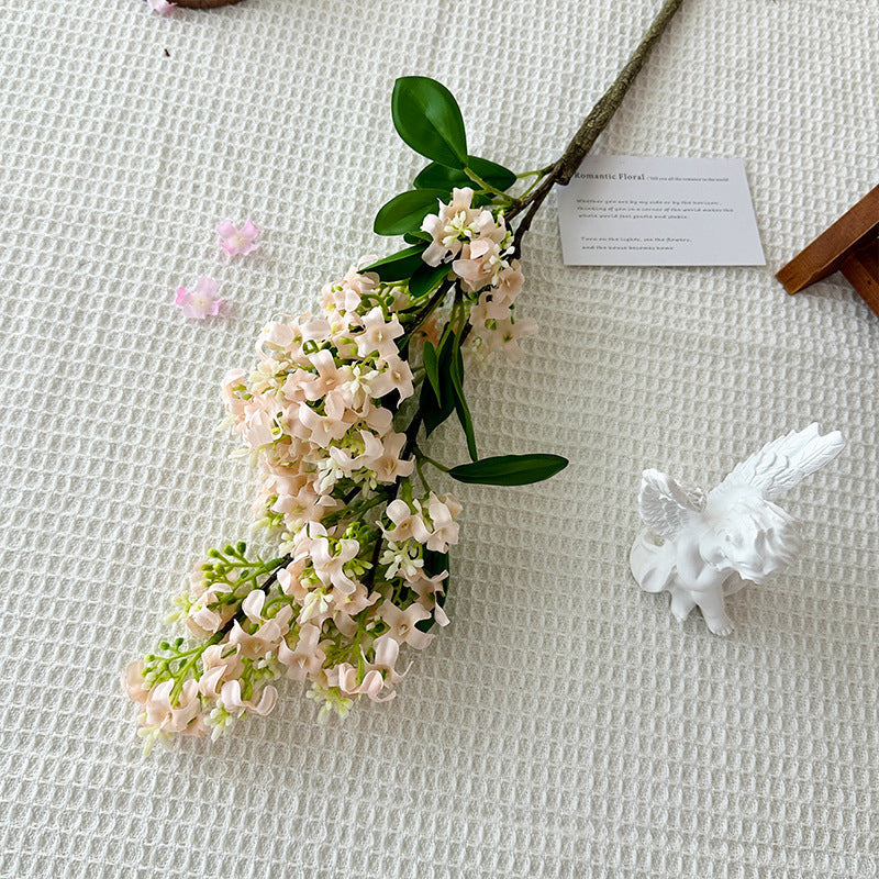 Decorative Artificial Flower Branch Light Lilac White | Kelmera