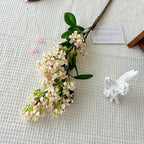 Decorative Artificial Flower Branch Light Lilac White | Kelmera