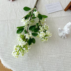 Decorative Artificial Flower Branch Light Lilac White | Kelmera